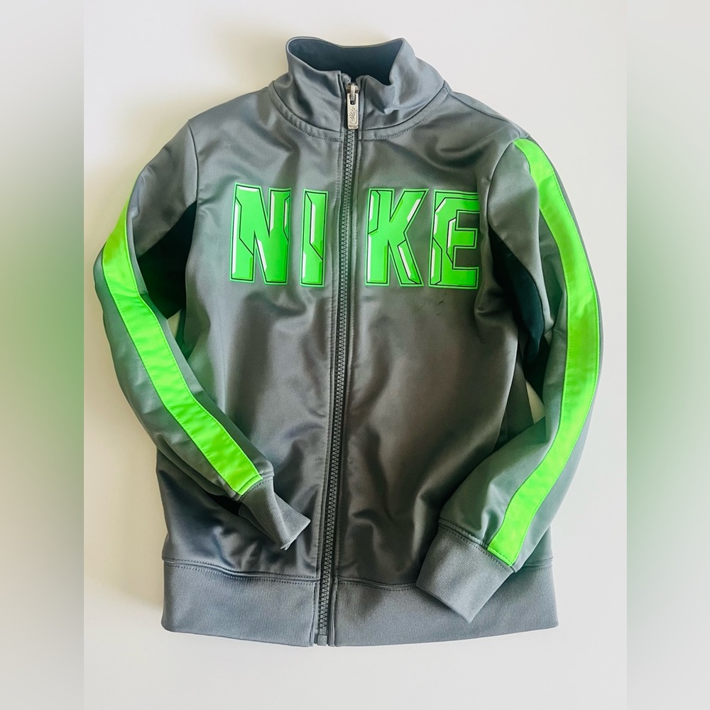 Nike Charcoal and Neon Green Jacket